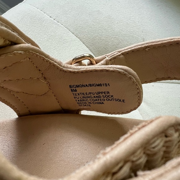 Steve Madden BIGMONA Natural Raffia Size 8- NEW - Picture 4 of 6